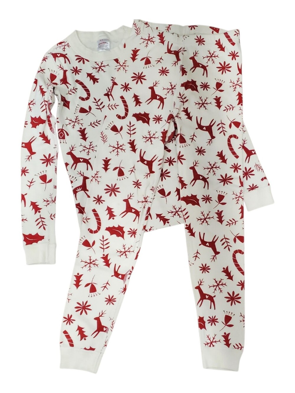Hanna Andersson Scandi Deer Holiday Pajama Set Kids Size 8